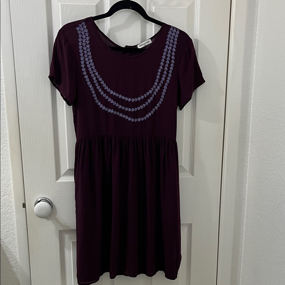 Mahina Made Purple Dress with crown flower lei